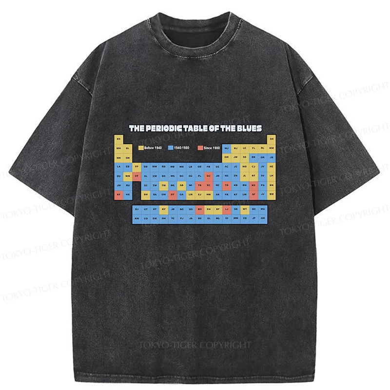 Tokyo-Tiger Blues Singer Element Table Washed T-Shirt