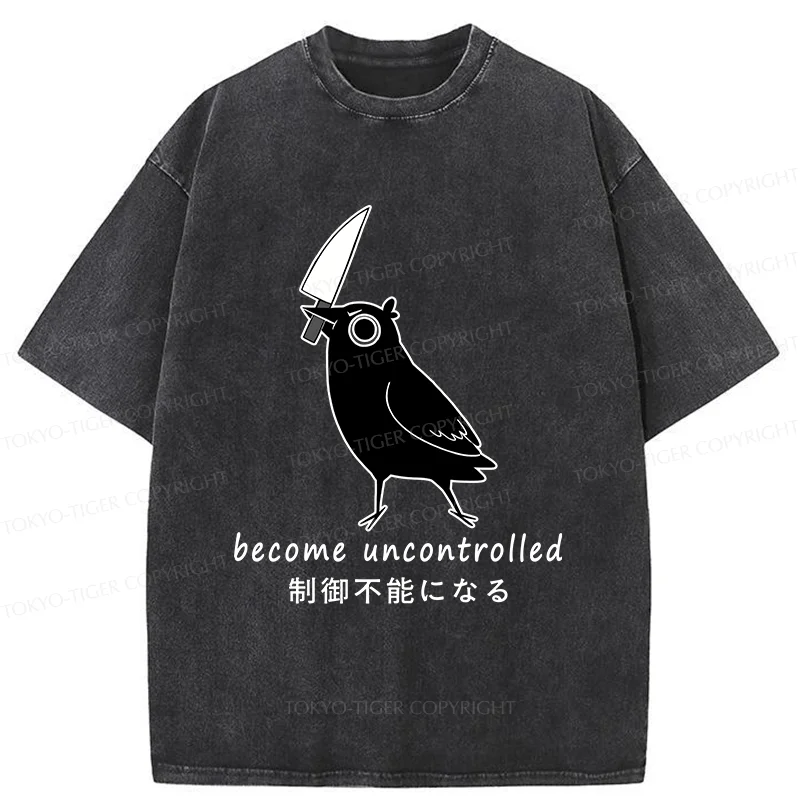 Tokyo-Tiger Uncontrolled Crows Washed T-Shirt