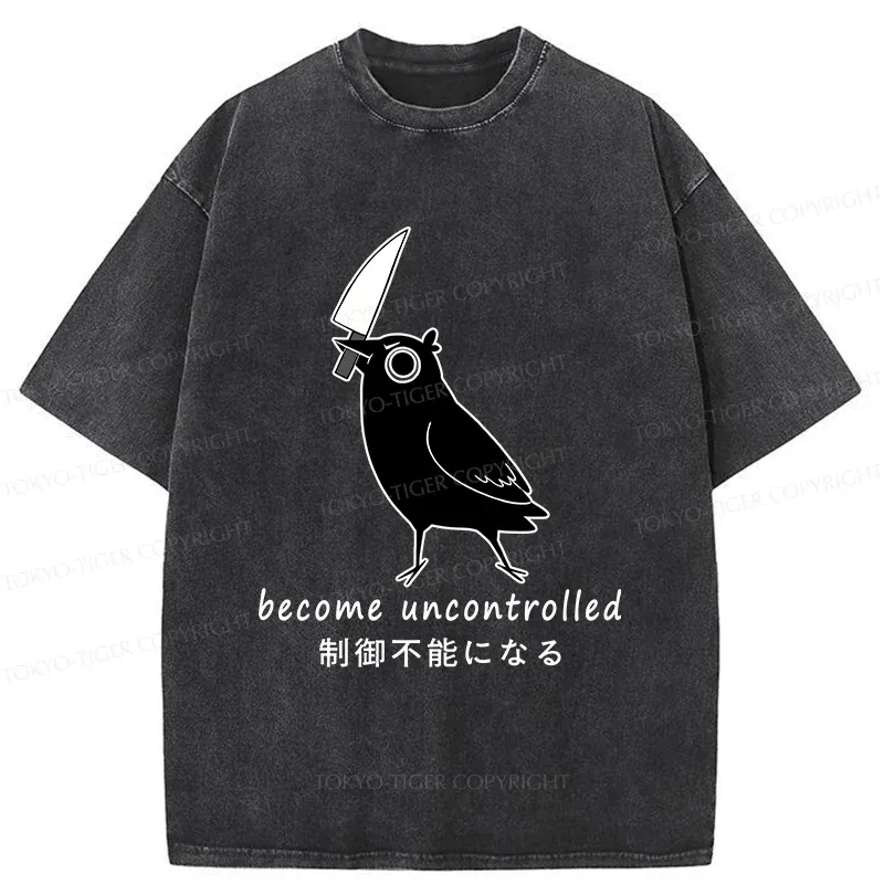 Tokyo-Tiger Uncontrolled Crows Washed T-Shirt
