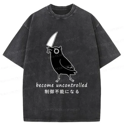 Tokyo-Tiger Uncontrolled Crows Washed T-Shirt