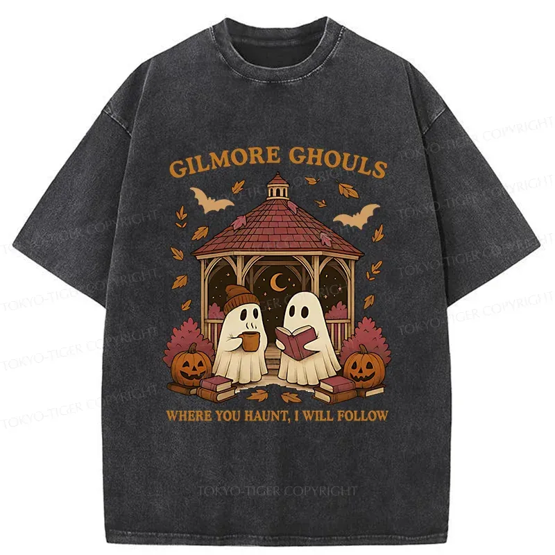 Tokyo-Tiger Halloween Reading Washed T-Shirt