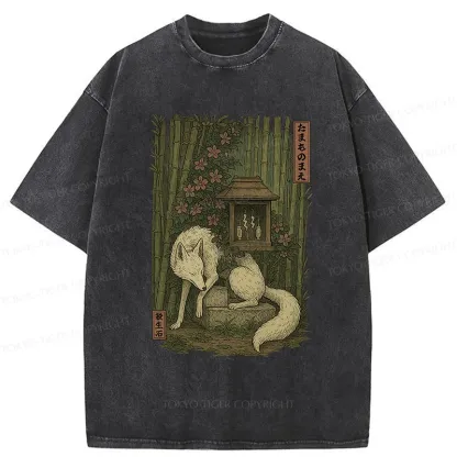 Tokyo-Tiger Japanese Fox Demon Washed T-Shirt