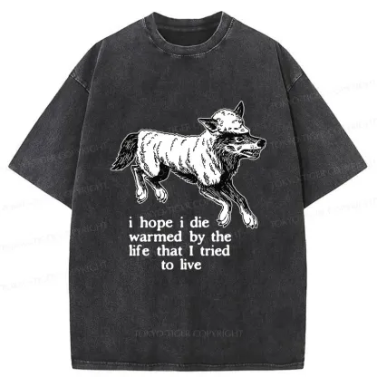 Tokyo-Tiger A Wolf In Sheep's Clothing Funny Washed T-Shirt
