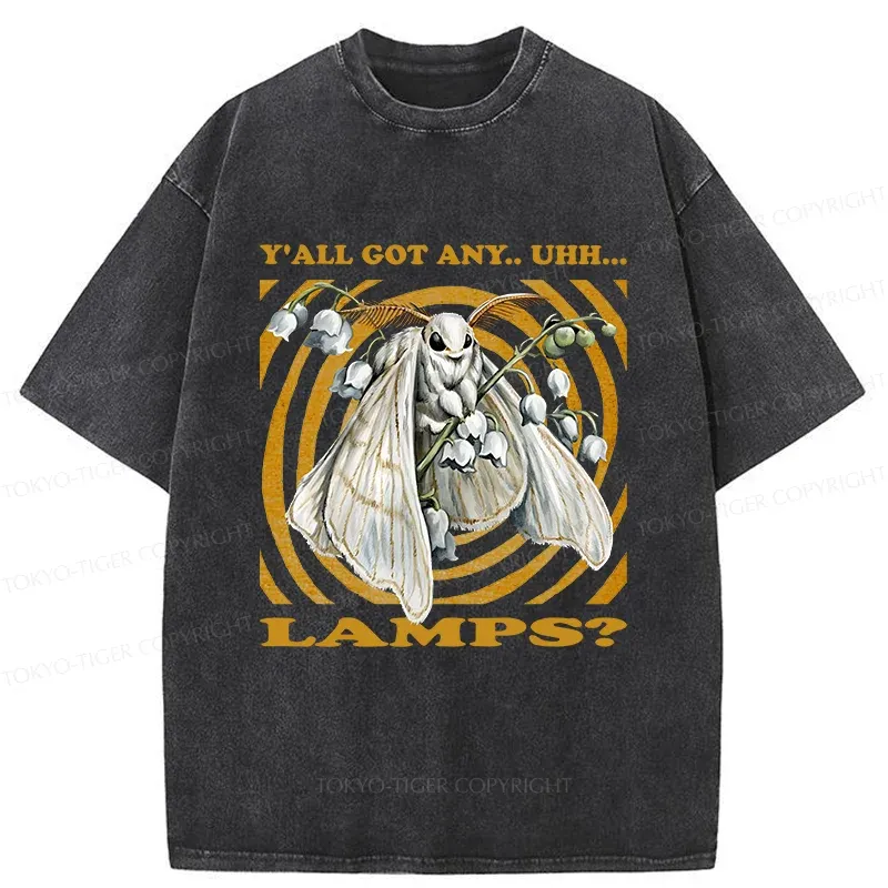 Tokyo-Tiger Funny Moth Meme Washed T-Shirt