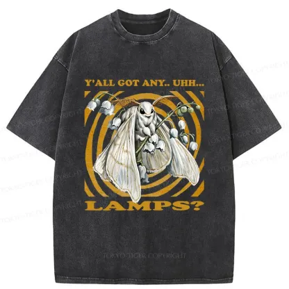 Tokyo-Tiger Funny Moth Meme Washed T-Shirt