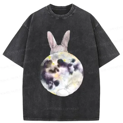 Tokyo-Tiger Moon Rabbit Washed T-Shirt