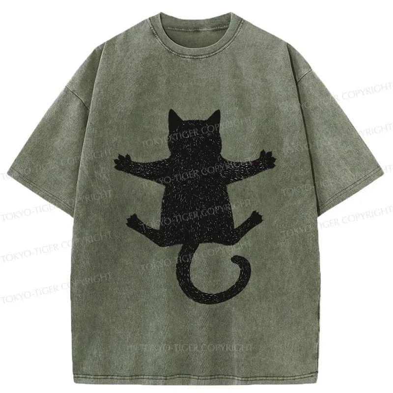 Tokyo-Tiger Hold Your Cat Washed T-Shirt Sale