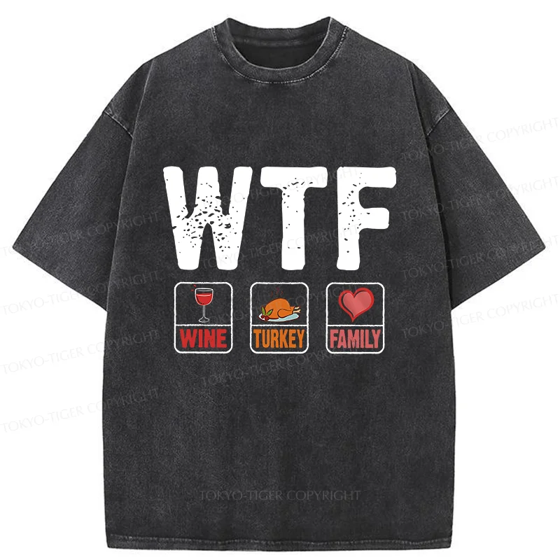 Tokyo-Tiger Thanksgiving Funny Washed T-Shirt