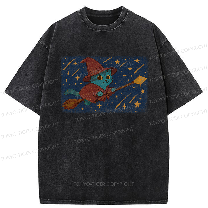 Tokyo-Tiger The Magical Cat Washed T-Shirt