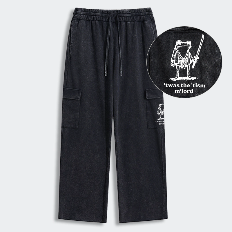 Tokyo-Tiger Focused Samurai Frog Washed Utility Sweatpants