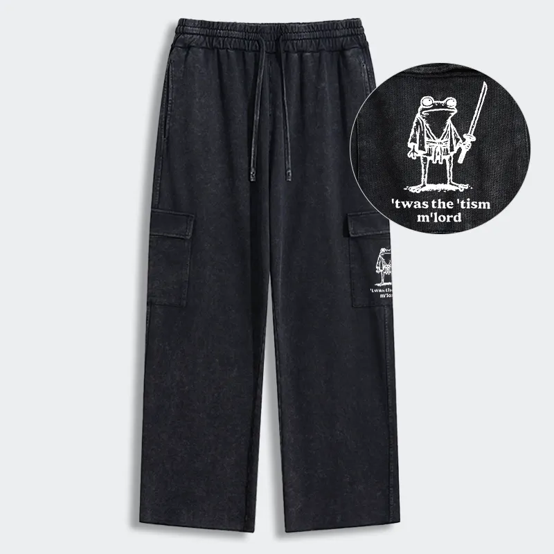 Tokyo-Tiger Focused Samurai Frog Washed Utility Sweatpants