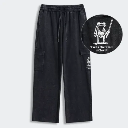 Tokyo-Tiger Focused Samurai Frog Washed Utility Sweatpants