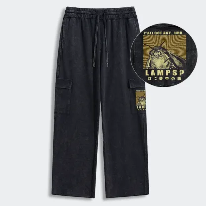 Tokyo-Tiger Moth Obsessed With The Light Washed Utility Sweatpants