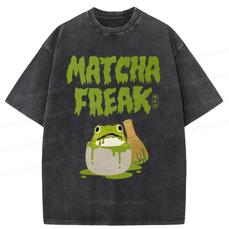 Tokyo-Tiger Matcha Frog Washed T-Shirt