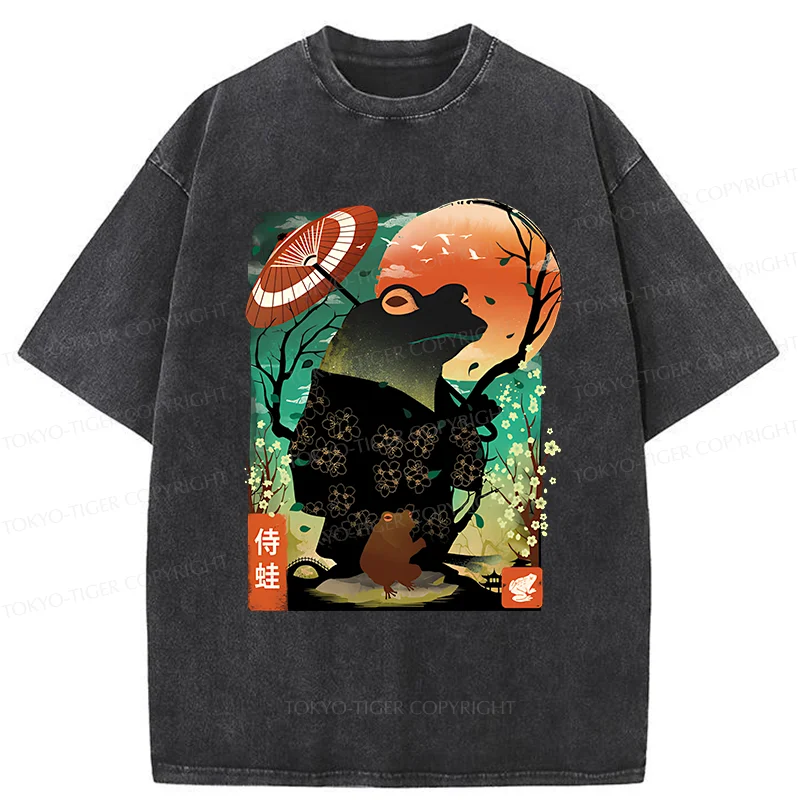 Tokyo-Tiger Japanese Frog Demon Washed T-Shirt