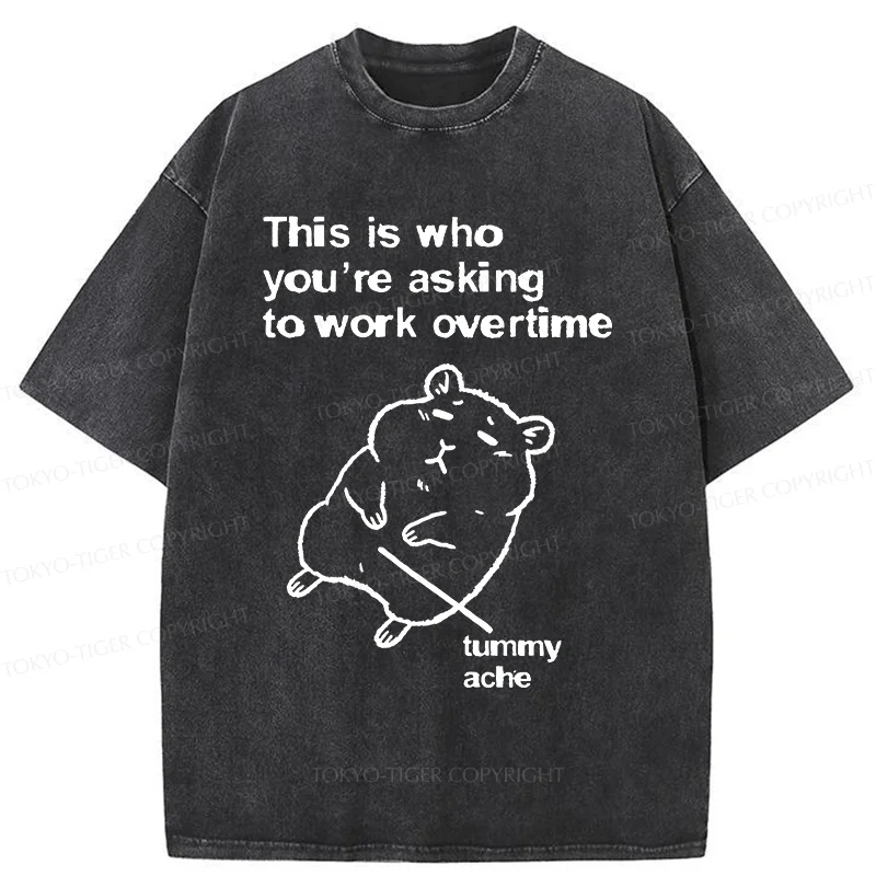 Tokyo-Tiger Overworked Hamster Washed T-Shirt