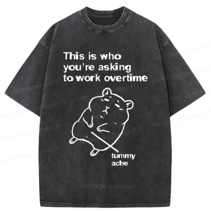 Tokyo-Tiger Overworked Hamster Washed T-Shirt