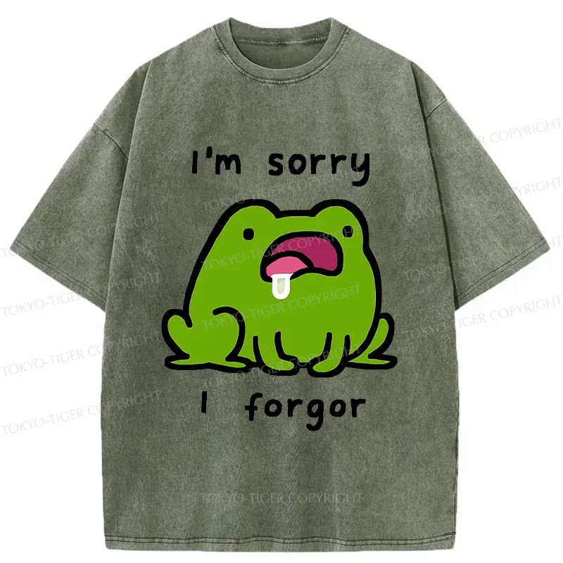 Tokyo-Tiger Frog With Bad Memory Washed T-Shirt