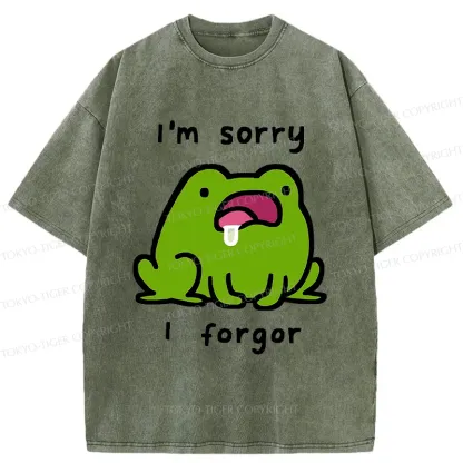 Tokyo-Tiger Frog With Bad Memory Washed T-Shirt