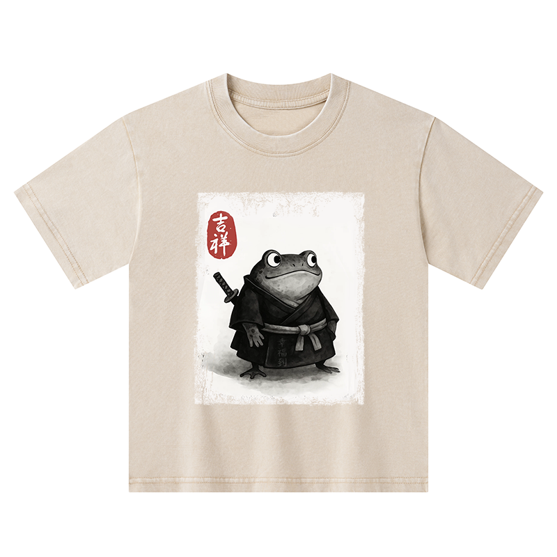 Tokyo-Tiger Blade of the Frog: A Samurai's Tale Kids Washed T-Shirt