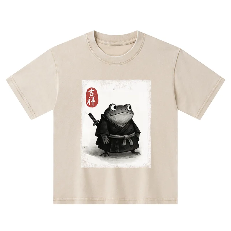 Tokyo-Tiger Blade of the Frog: A Samurai's Tale Kids Washed T-Shirt
