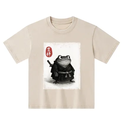 Tokyo-Tiger Blade of the Frog: A Samurai's Tale Kids Washed T-Shirt
