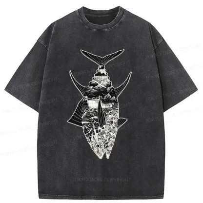 Tokyo-Tiger Tuna Art Washed T-Shirt