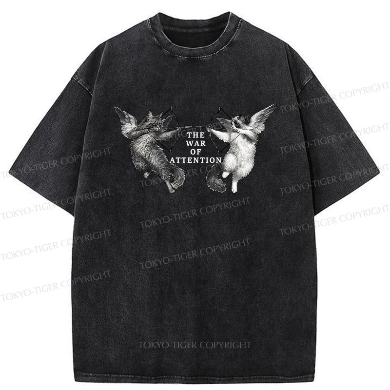 Tokyo-Tiger The War Of Attention Washed T-Shirt