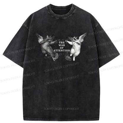 Tokyo-Tiger The War Of Attention Washed T-Shirt