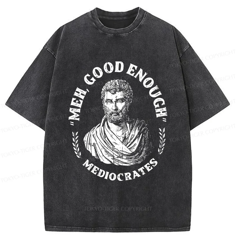 Tokyo-Tiger Socrates Funny Saying Washed T-Shirt