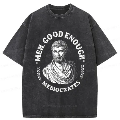 Tokyo-Tiger Socrates Funny Saying Washed T-Shirt