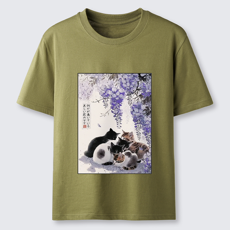 Tokyo-Tiger Cats plotting under the wisteria Classic T-Shirt