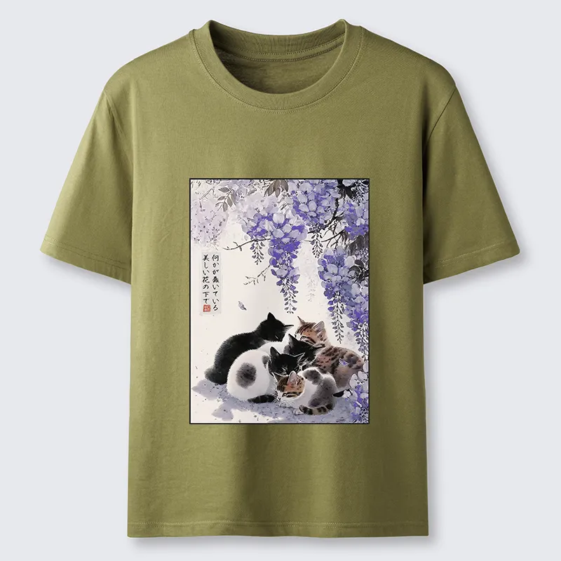 Tokyo-Tiger Cats plotting under the wisteria Classic T-Shirt