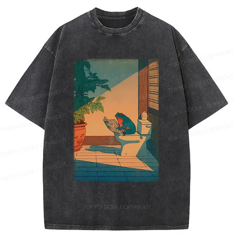 Tokyo-Tiger Frog's Leisure Time Washed T-Shirt