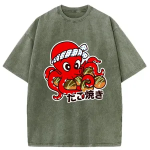 Image of Tokyo-Tiger Homemade Takoyaki Washed T-Shirt