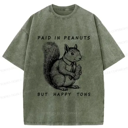 Tokyo-Tiger Working Squirrel Washed T-Shirt