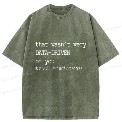 Tokyo-Tiger Funny Data-driven Washed T-Shirt