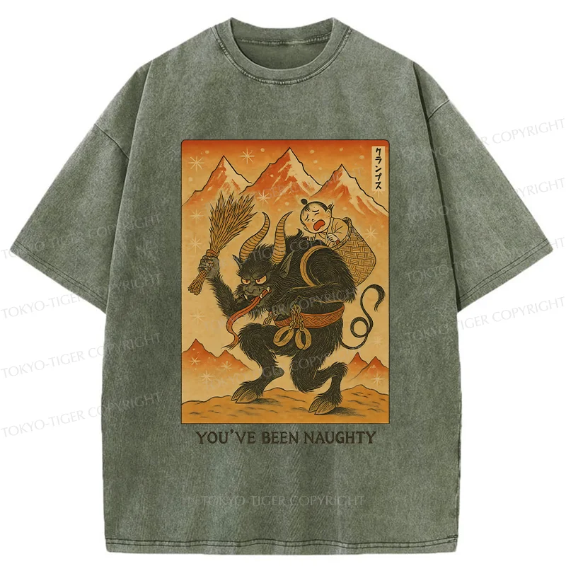 Tokyo-Tiger Krampus Japanese Washed T-Shirt