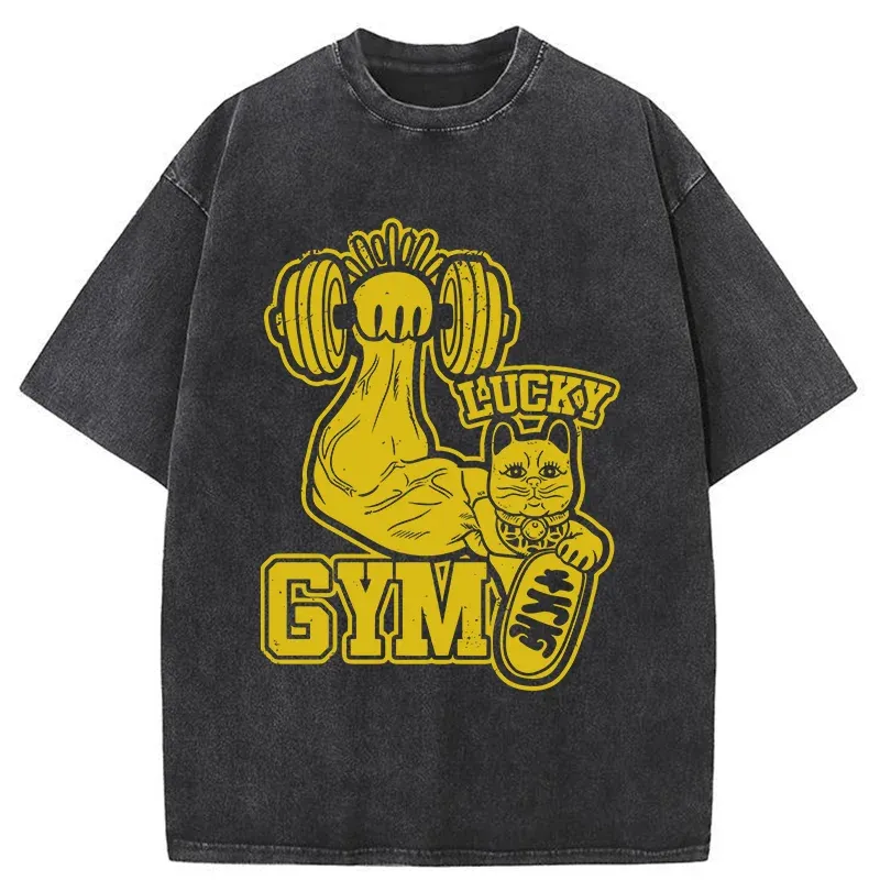 Tokyo-Tiger Strong Lucky Cat Washed T-Shirt