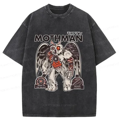Tokyo-Tiger Mothman Anatomy Diagram Washed T-Shirt