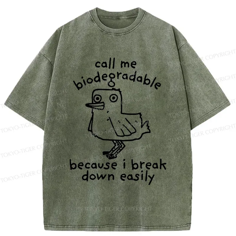 Tokyo-Tiger Emotionally Broken Duck Washed T-Shirt