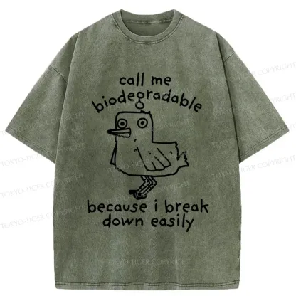 Tokyo-Tiger Emotionally Broken Duck Washed T-Shirt