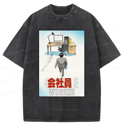 Tokyo-Tiger Worker Return To Their Workstation Washed T-Shirt