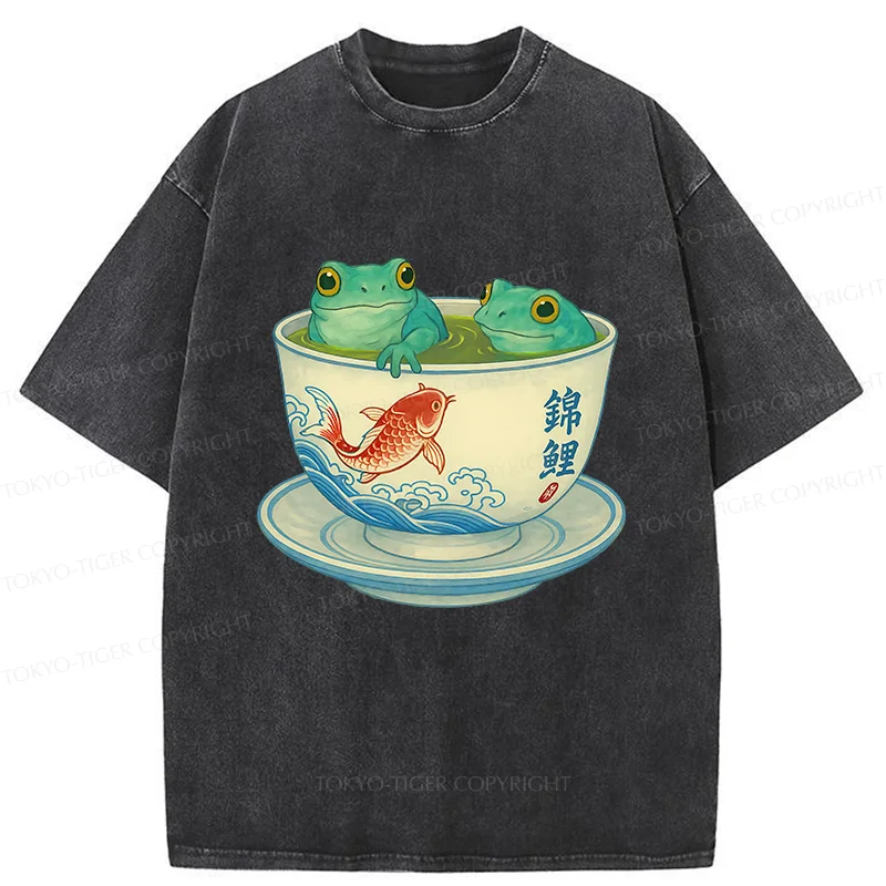 Tokyo-Tiger Frog Tea Washed T-Shirt
