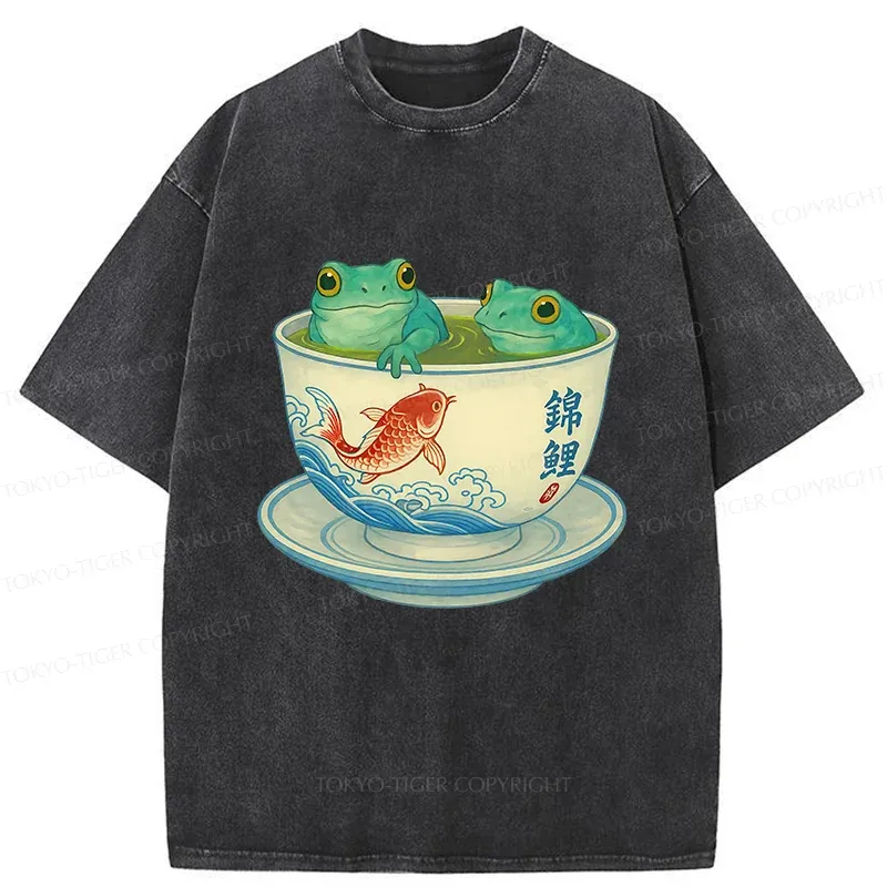 Tokyo-Tiger Frog Tea Washed T-Shirt