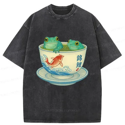 Tokyo-Tiger Frog Tea Washed T-Shirt
