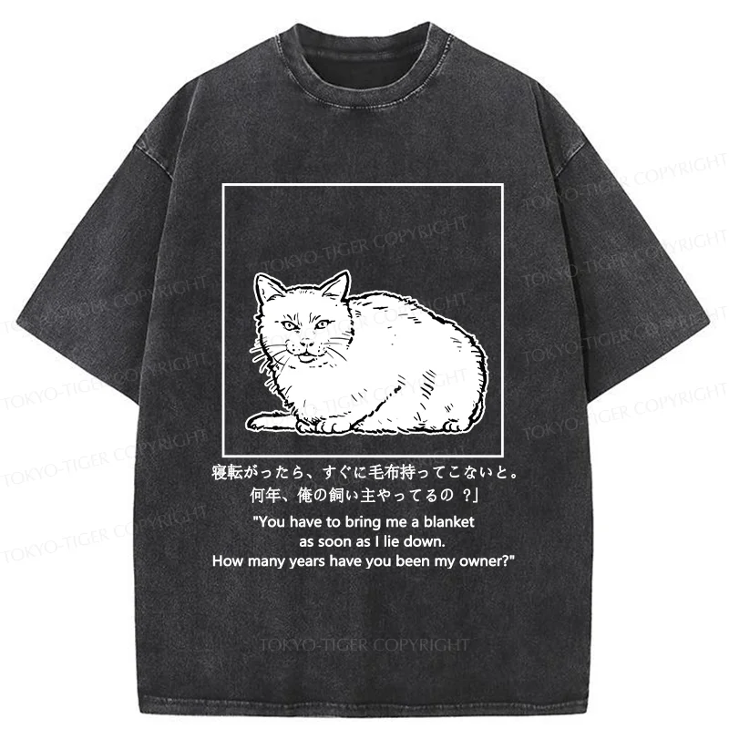 Tokyo-Tiger Cat Instructs Owner Washed T-Shirt