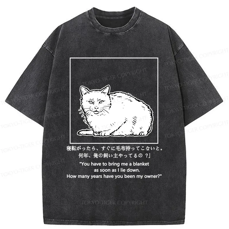 Tokyo-Tiger Cat Instructs Owner Washed T-Shirt