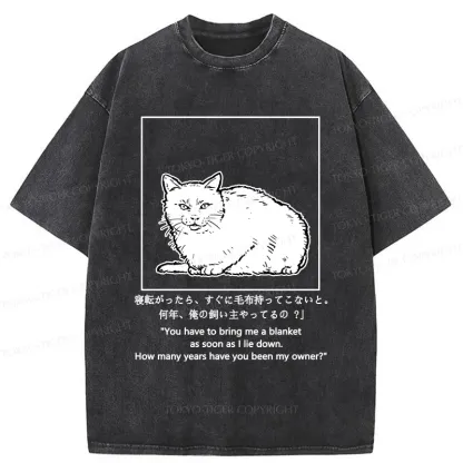 Tokyo-Tiger Cat Instructs Owner Washed T-Shirt