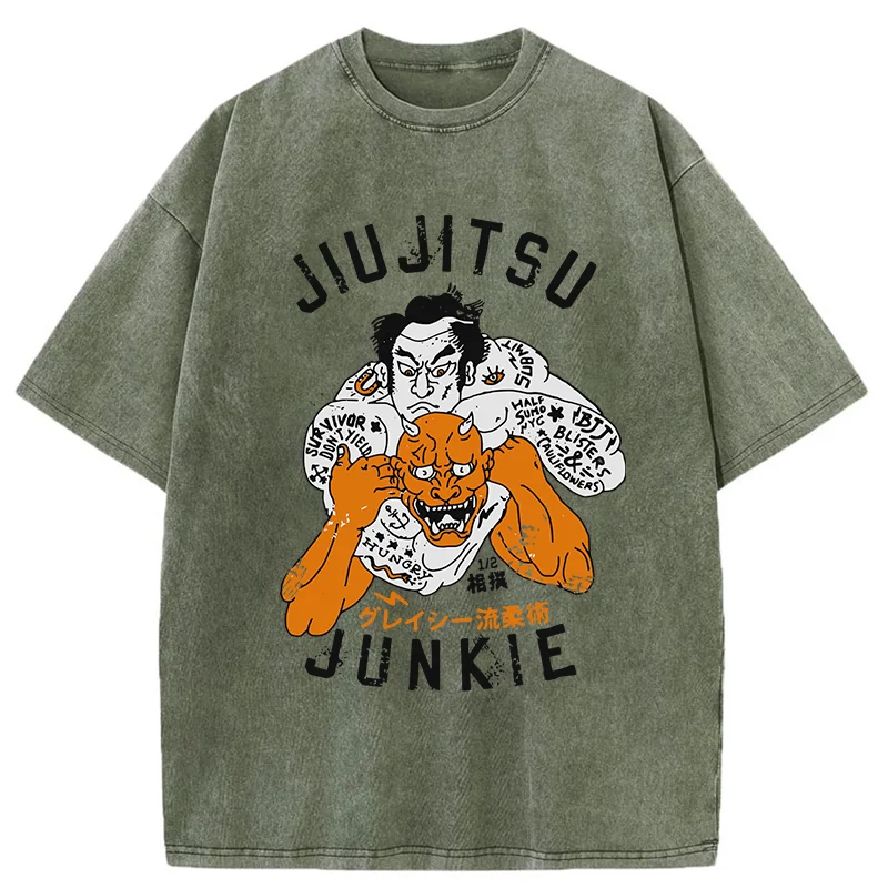 Tokyo-Tiger Japanese Traditional Sumo Washed T-Shirt